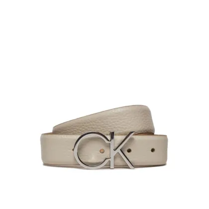 Zdjęcie Calvin Klein Pasek Damski Ck Logo Belt 3.0 Pebble K60K611903 Écru