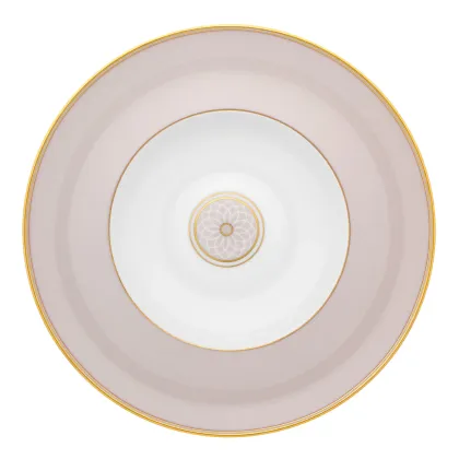 Zdjęcie Porcelanowy talerz do zupy Terrace z kolekcji bogato zdobionej złotem, z ręcznie malowanymi detalami - Vista Alegre