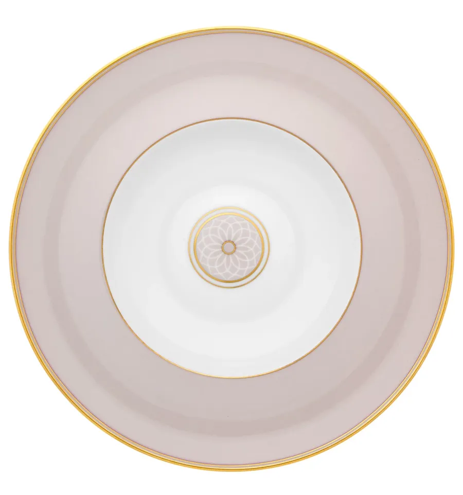 obrazek 1 Porcelanowy talerz do zupy Terrace z kolekcji bogato zdobionej złotem, z ręcznie malowanymi detalami - Vista Alegre
