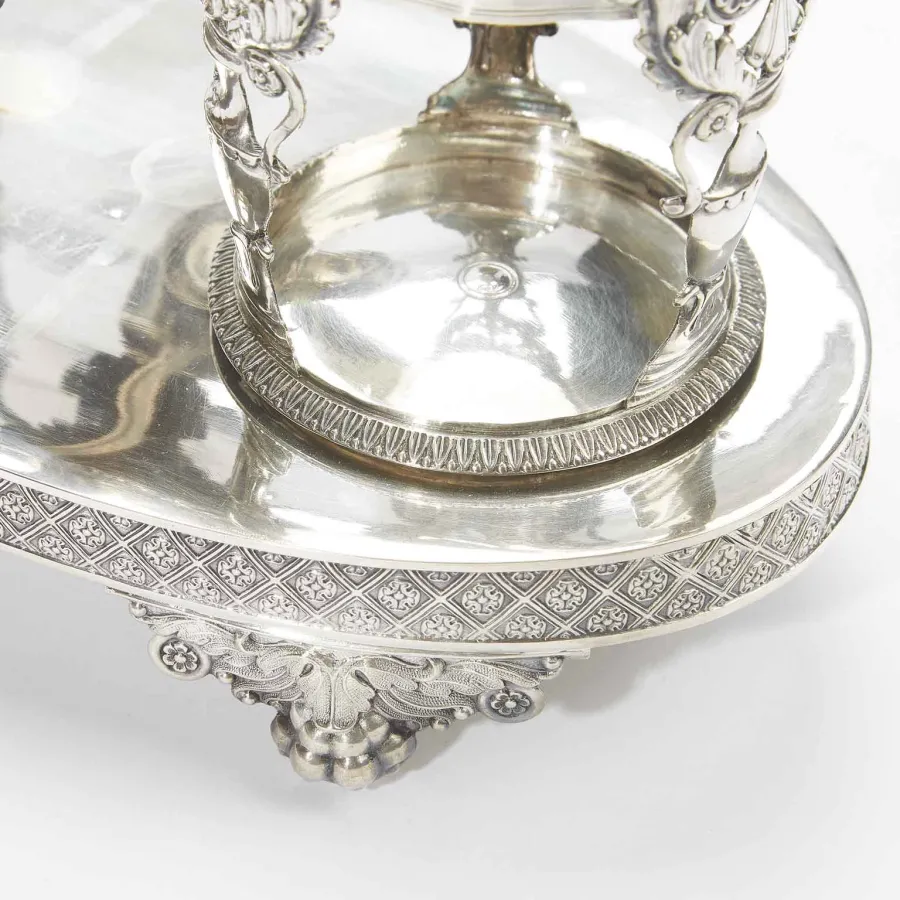 obrazek 5 Francuski zestaw ampułek do oliwy i octu z początku XIX wieku