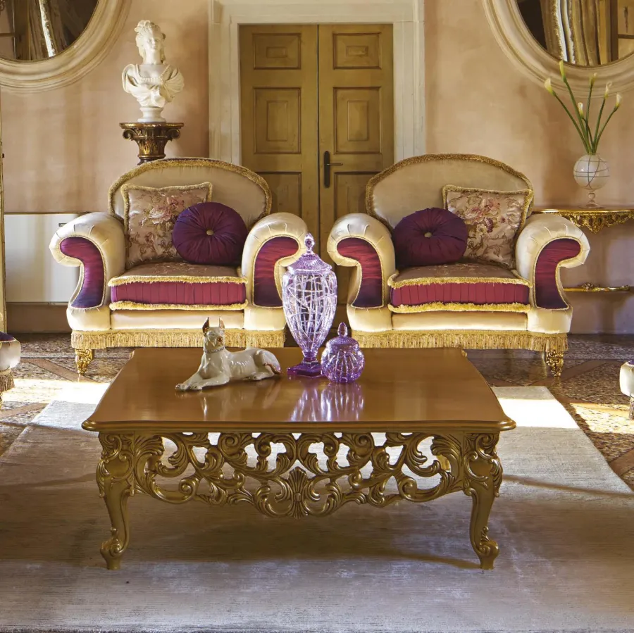 obrazek 2 Włoski prestiżowy fotel do salonu w stylu antycznym - Morello Gianpaolo