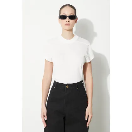Zdjęcie Rick Owens t-shirt bawełniany Small Level T-Shirt damski kolor biały DS01D1208.RN.11