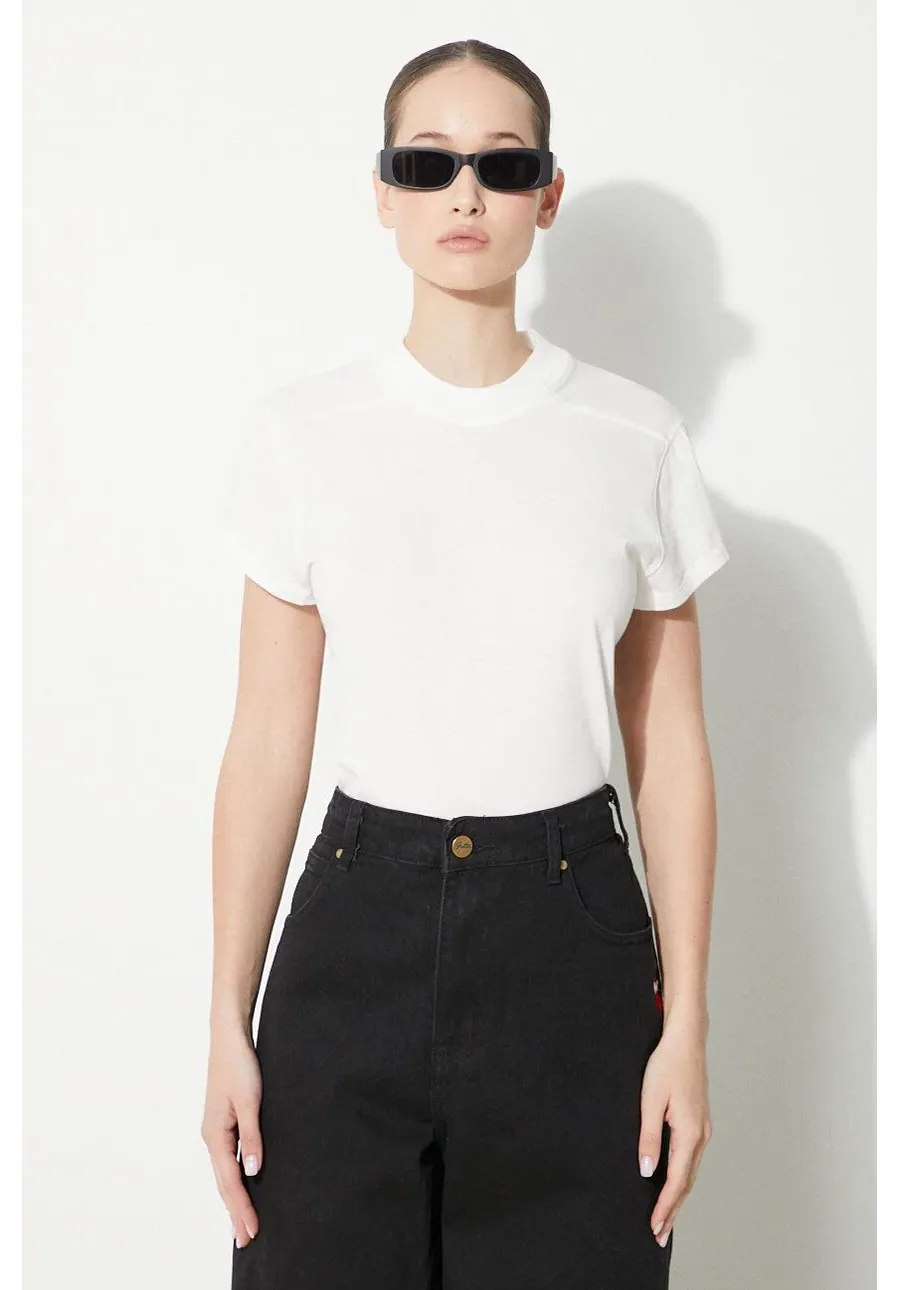 obrazek 1 Rick Owens t-shirt bawełniany Small Level T-Shirt damski kolor biały DS01D1208.RN.11