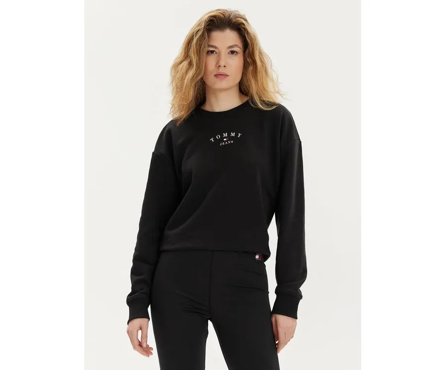 obrazek 1 Tommy Jeans Bluza Essential Logo DW0DW18143 Czarny Regular Fit
