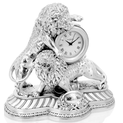 Picture Luxurious clock with lions - Linea Argenti
