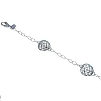 Picture A wonderful chain bracelet with twisted and perforated round links