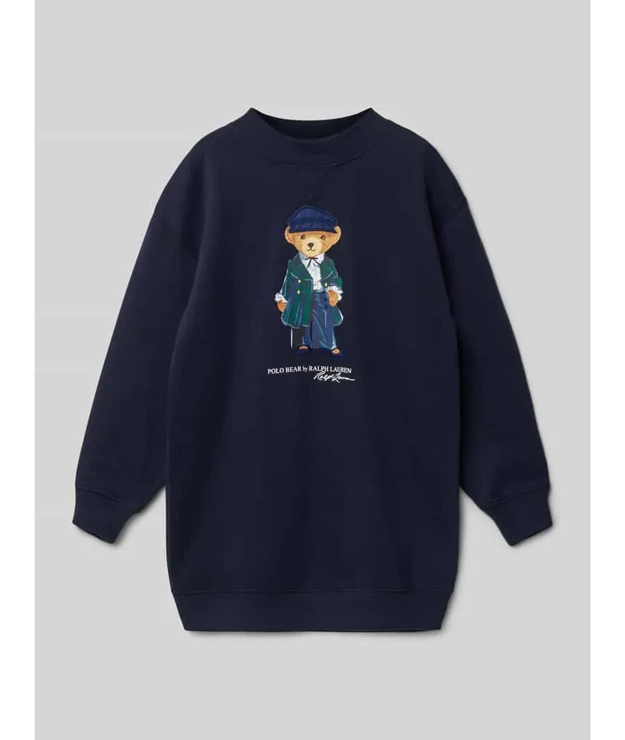 obrazek 1 Sukienka z dzianiny dresowej z wyhaftowanymi detalami model ‘BEAR’