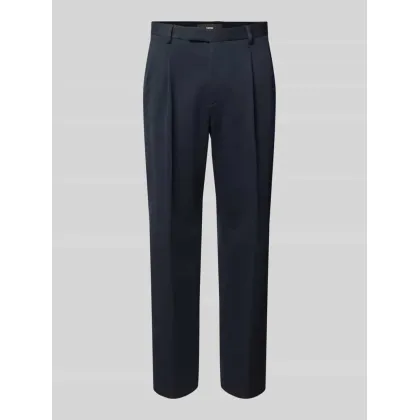 Zdjęcie Spodnie do garnituru o kroju tapered fit z zakładkami w pasie model ‘Servo’