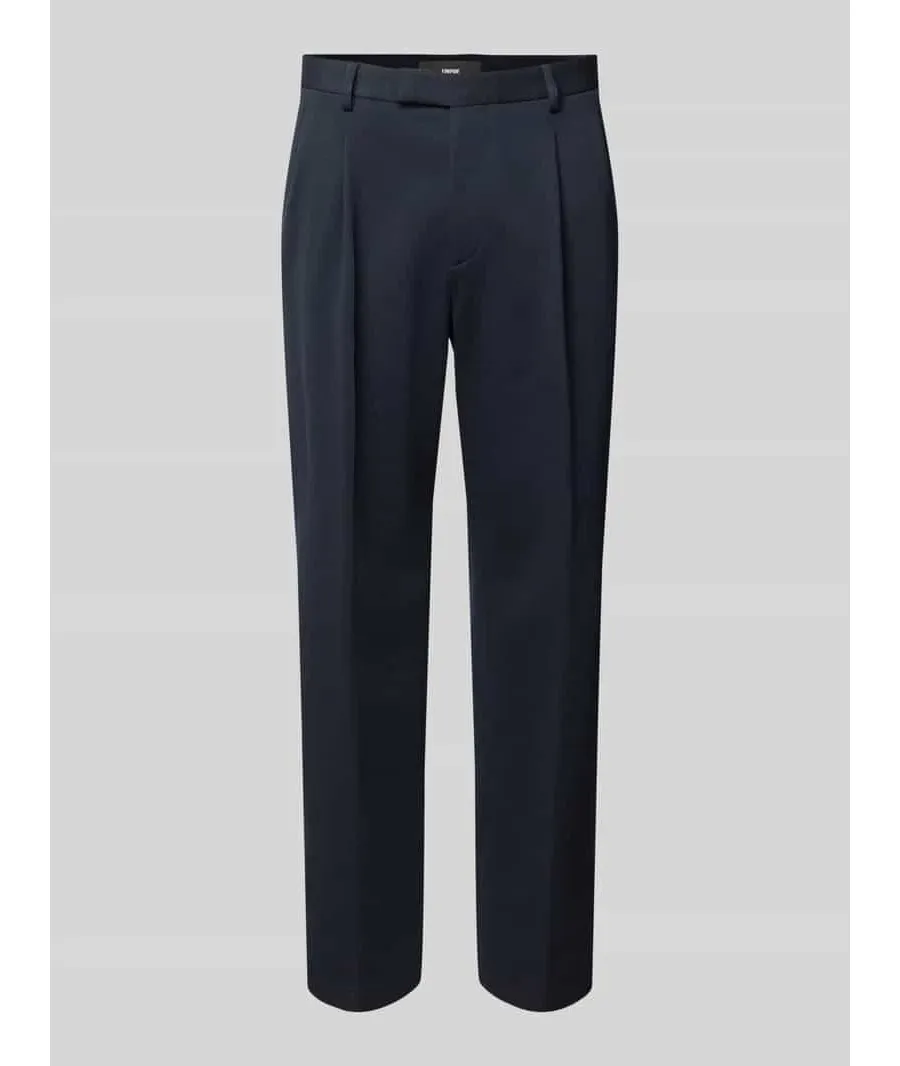 obrazek 1 Spodnie do garnituru o kroju tapered fit z zakładkami w pasie model ‘Servo’