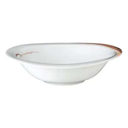 Zdjęcie Owalna porcelanowa miska 21x20 cm zdobiona brązowym motywem - Seltmann Weiden
