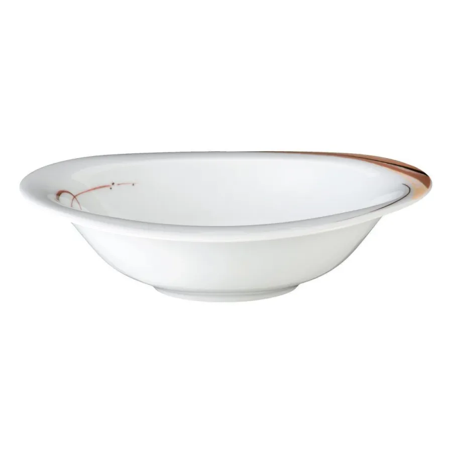 obrazek 1 Owalna porcelanowa miska 21x20 cm zdobiona brązowym motywem - Seltmann Weiden