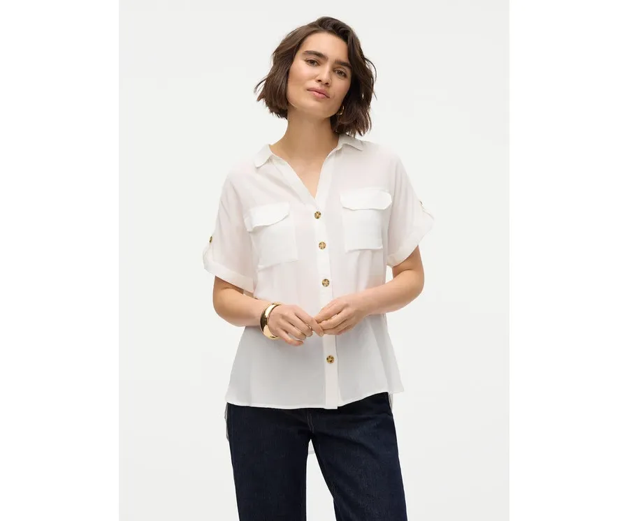 obrazek 1 Vero Moda Koszula Bumpy 10310139 Biały Regular Fit