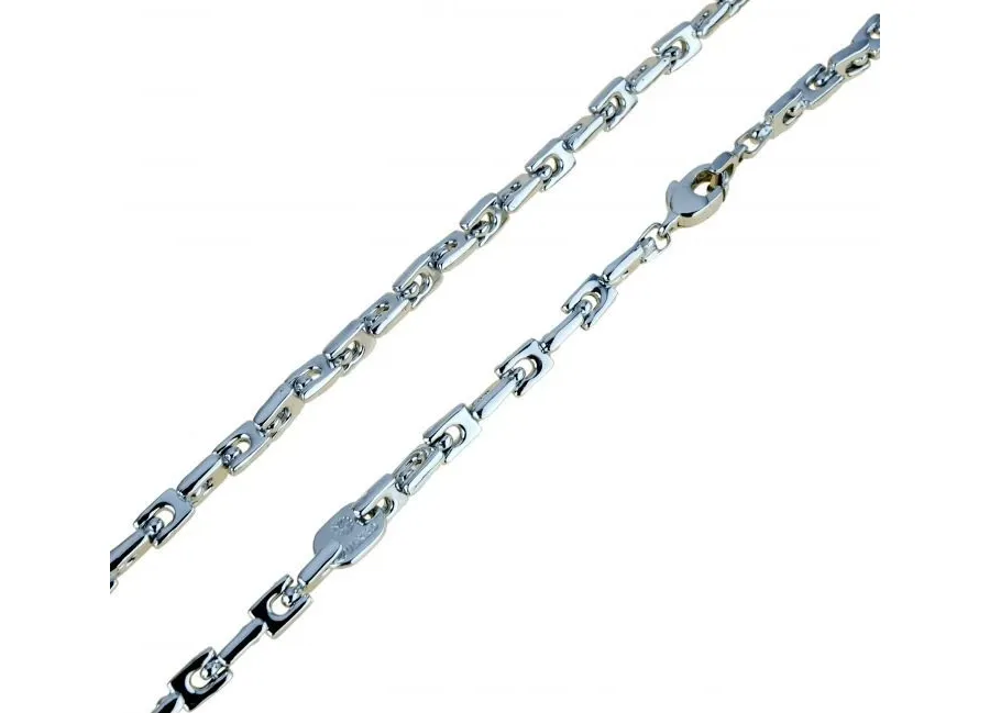 obrazek 1 Włoski solidny skręcony łańcuszek o długości 50 cm