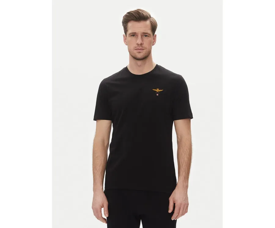 obrazek 1 Aeronautica Militare T-Shirt 251TS1580J372 Czarny Regular Fit