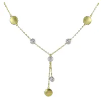Picture Necklace with bright yellow and white gold details