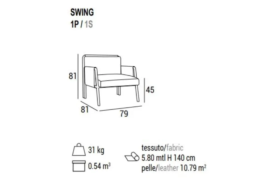 obrazek 4 Stylowy fotel z kolekcji Swing