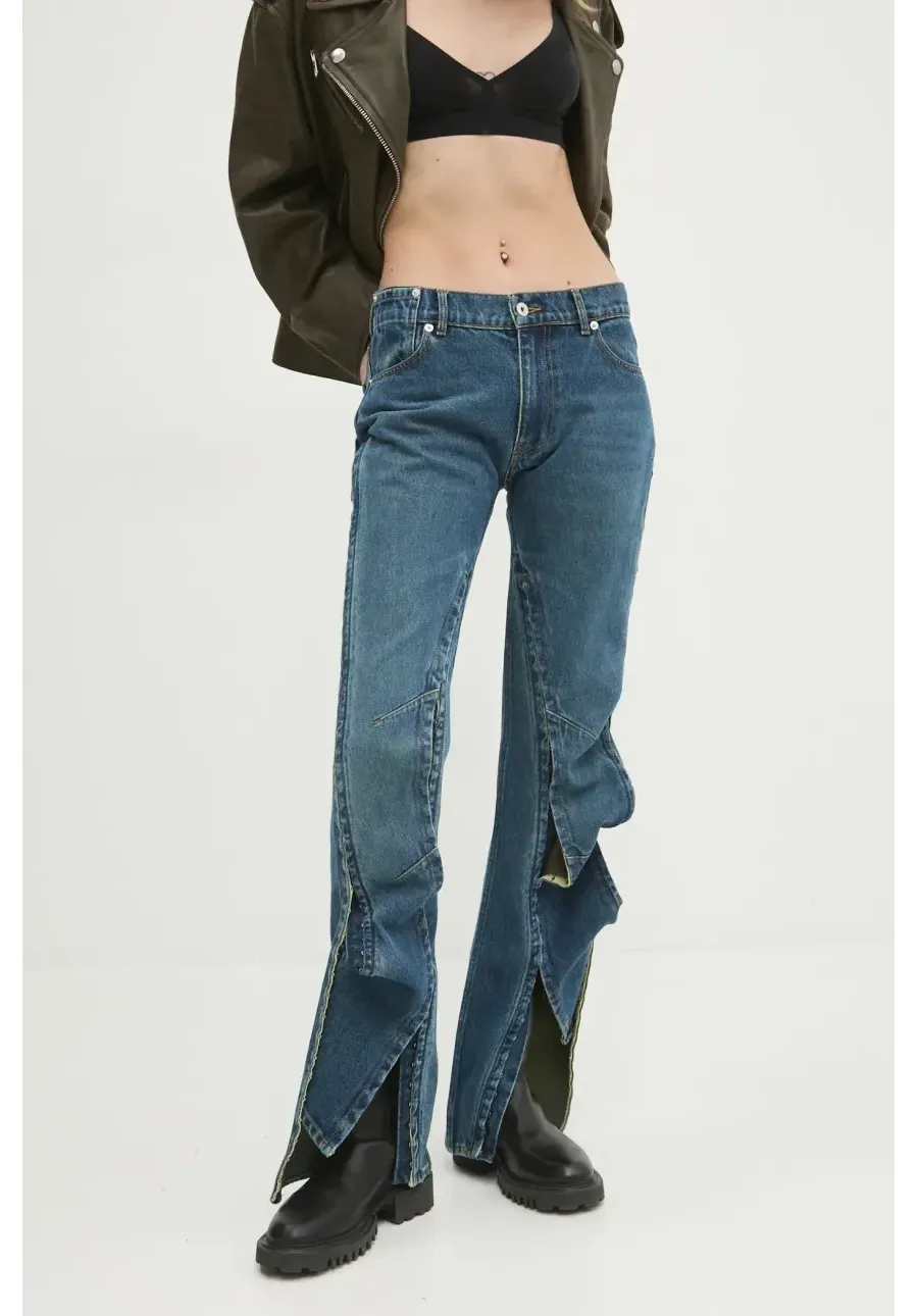 obrazek 1 Y/Project jeansy EVERGREEN HOOK AND EYE SLIM JEANS damskie high waist 107PA002