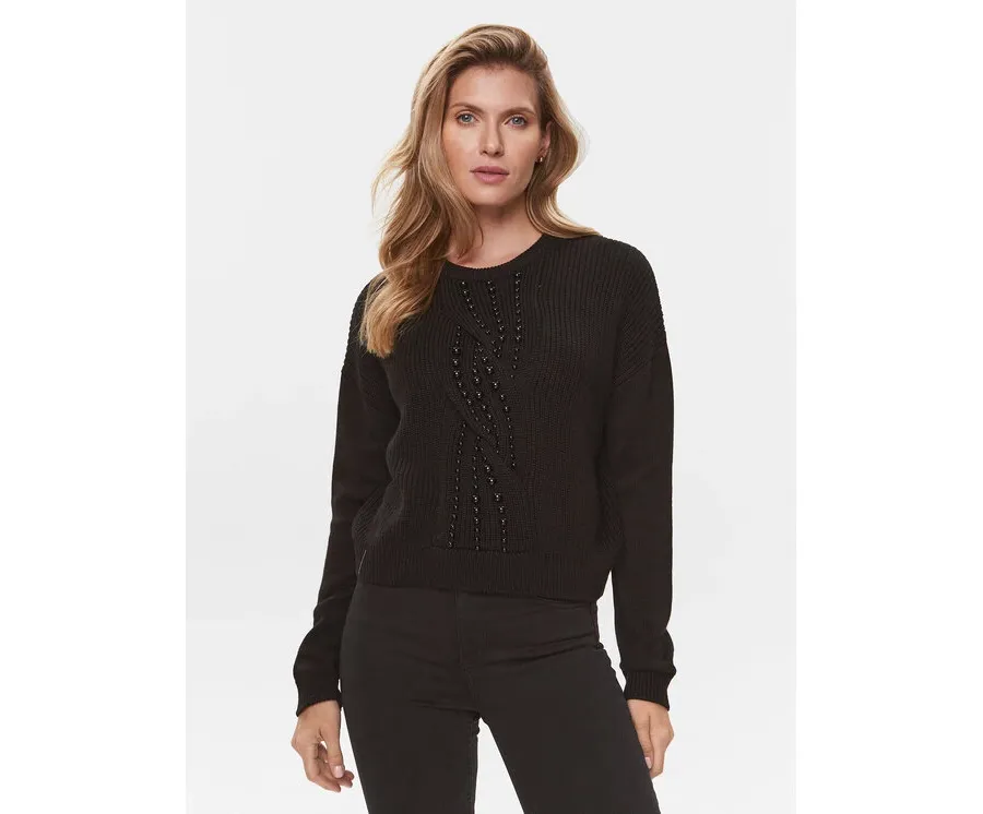 obrazek 1 Liu Jo Sweter MF3005 MA51I Czarny Regular Fit