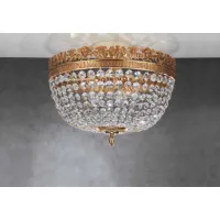 Zdjęcie Wyśmienita lampa sufitowa z kryształu i brązu do salonu
