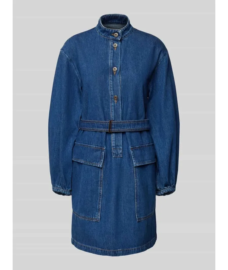 obrazek 1 Sukienka jeansowa z paskiem w talii model ‘EURO’