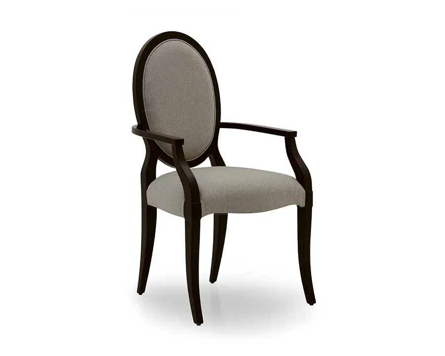 obrazek 1 Szary mały fotel w stylu art deco  - Sevensedie
