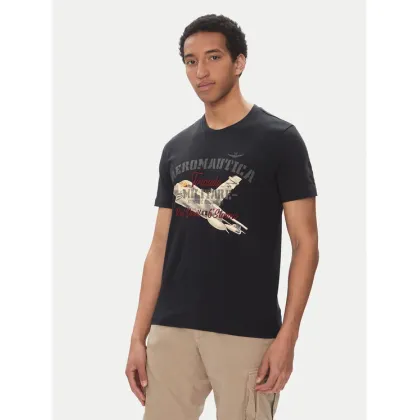 Zdjęcie Aeronautica Militare T-Shirt 251TS2406J641 Granatowy Regular Fit