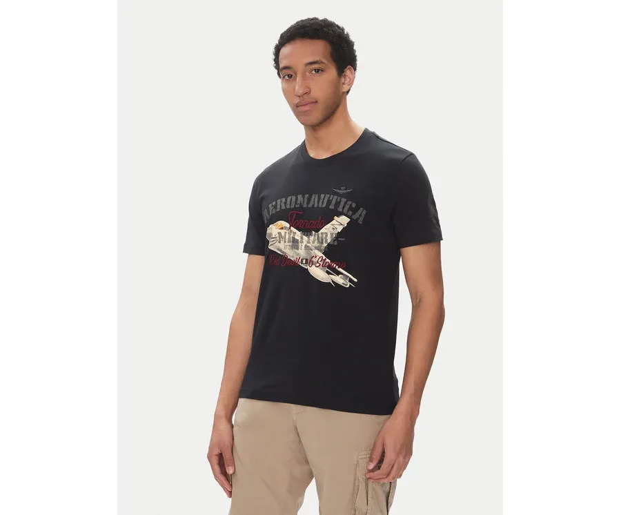 obrazek 1 Aeronautica Militare T-Shirt 251TS2406J641 Granatowy Regular Fit
