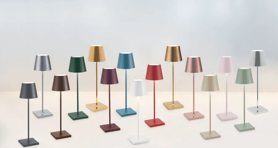 obrazek 6 Niebieska lampa na biurko Poldina 38 cm