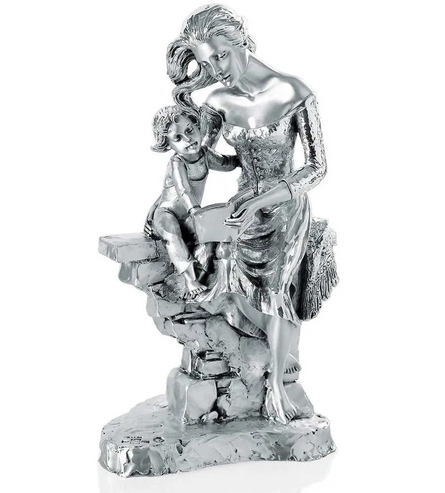 obrazek 1 Figurka posrebrzana kobiety z dzieckiem - sklep Luxury Products