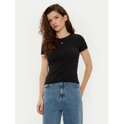 Zdjęcie Tommy Jeans T-Shirt DW0DW19493 Czarny Slim Fit