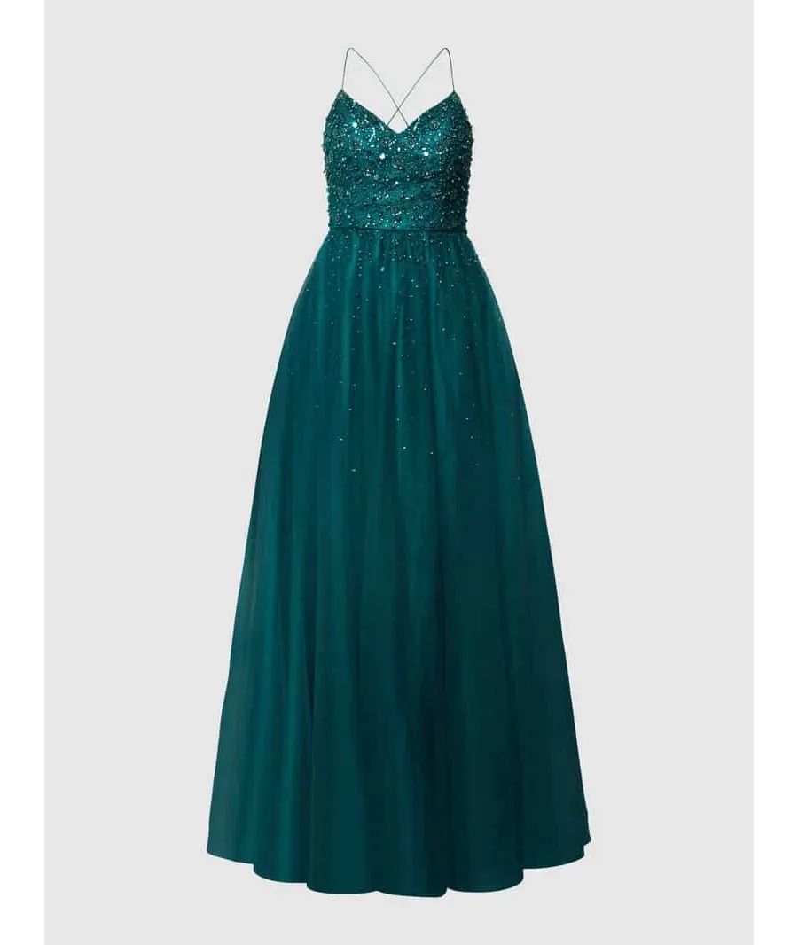 obrazek 1 Sukienka wieczorowa z perełkami i cekinami