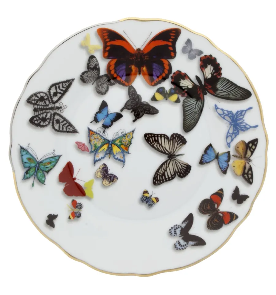 obrazek 1 Luksusowy porcelanowy talerz na chleb i masło z kolekcji Butterfly Parade - Vista Alegre