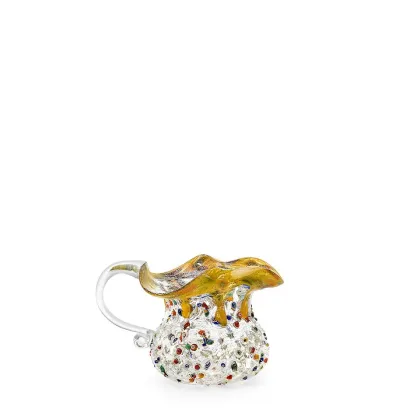 Zdjęcie Niepowtarzalny mały dzbanek z włoskiego szkła (10 cm)