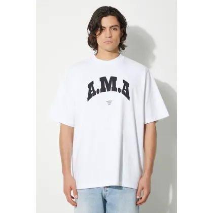 Zdjęcie Marcelo Burlon t-shirt bawełniany Ama Over Tee męski kolor biały z nadrukiem CMAA054F24JER00B0110