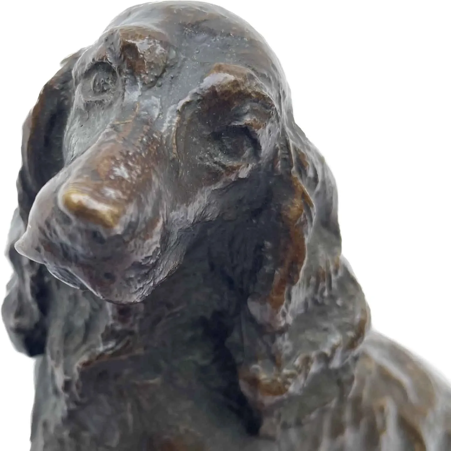 Cocker Spaniel z brązu - figurka z 1942 roku