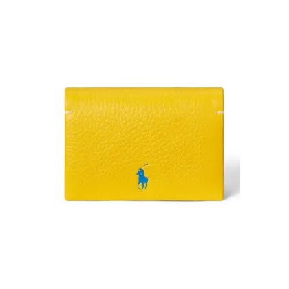 Zdjęcie Polo Ralph Lauren portfel skórzany damski kolor żółty 427949873