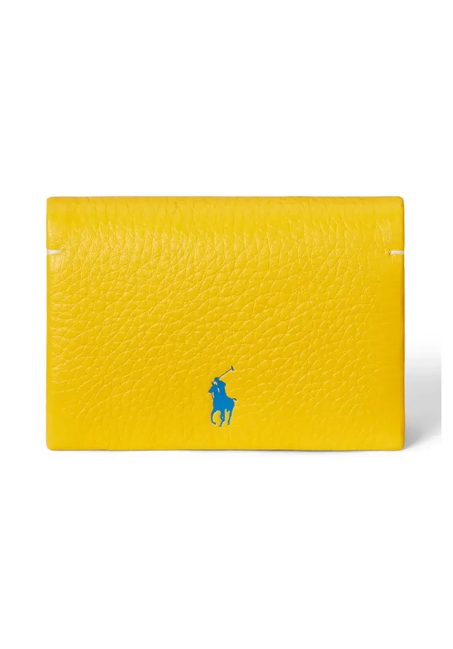 obrazek 1 Polo Ralph Lauren portfel skórzany damski kolor żółty 427949873