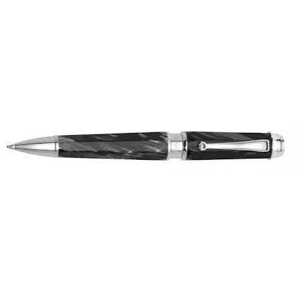 Picture Emblema Pen Silver/Black Gray Celluloid Montegrappa