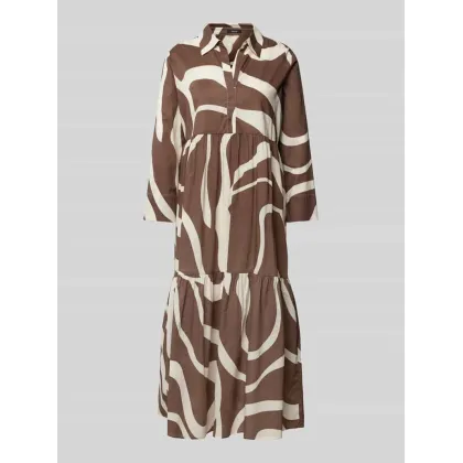 Zdjęcie Sukienka midi z rękawem o dł. 3/4 model ‘Werano’