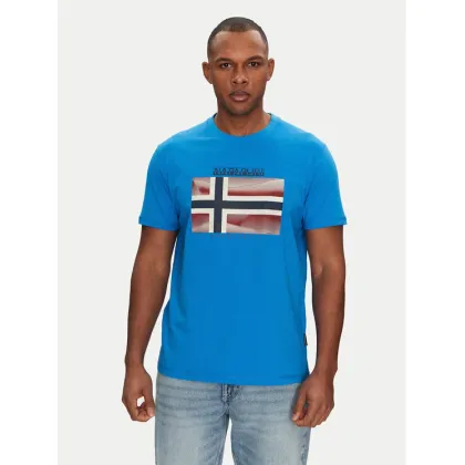 Zdjęcie Napapijri T-Shirt S-Lari NP0A4IE5B2W1 Niebieski Regular Fit