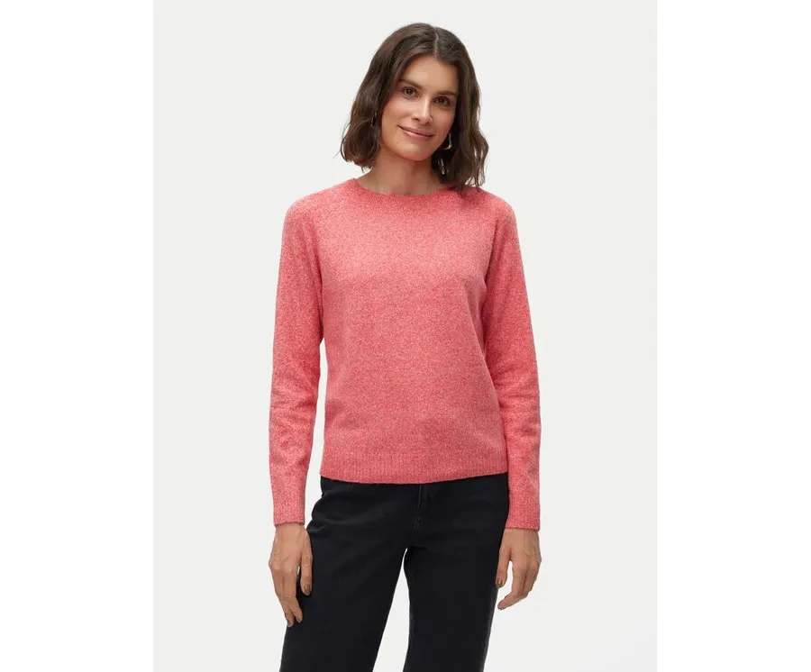 obrazek 1 Vero Moda Sweter Doffy 10201022 Czerwony Regular Fit