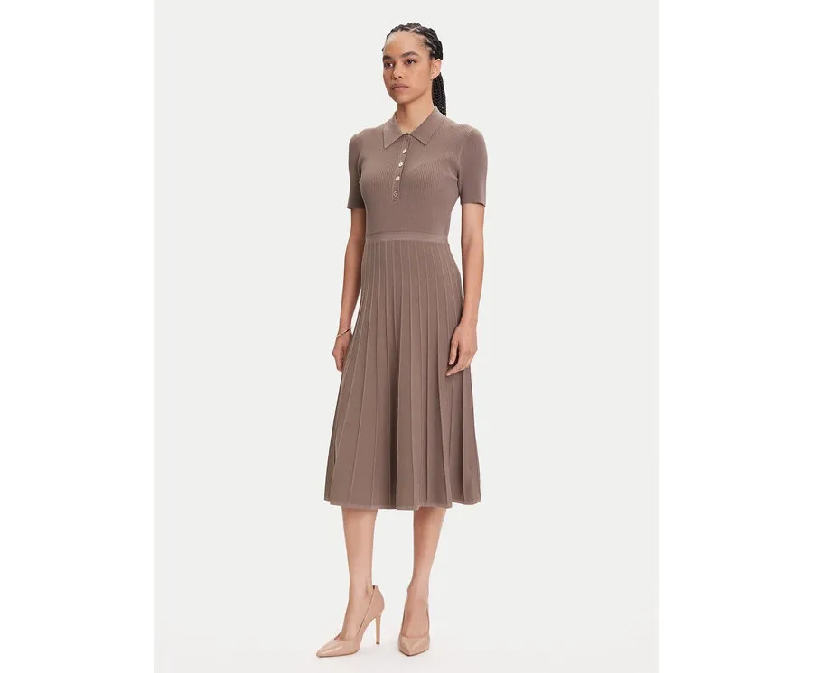 obrazek 1 MICHAEL Michael Kors Sukienka dzianinowa MT5834F33D Beżowy Regular Fit