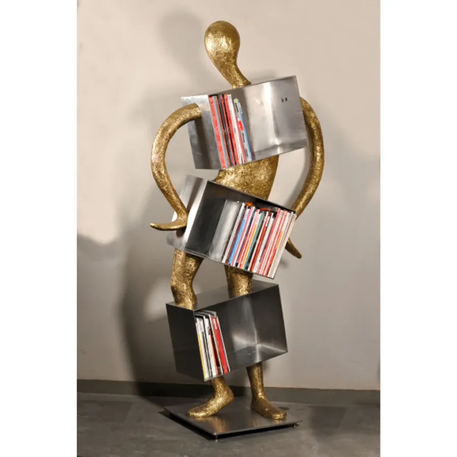 obrazek 1 THUMAK BOOKSHELF – Unikalna rzeźbiona półka na książki do wnętrz