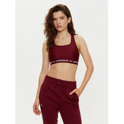 Zdjęcie Under Armour Biustonosz sportowy Crossback Mid Bra 1361034 Bordowy