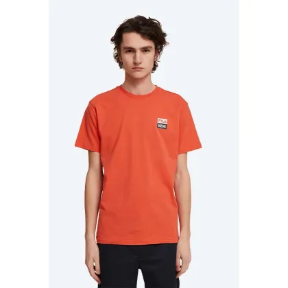 Zdjęcie Wood Wood t-shirt bawełniany Boris x Fila kolor pomarańczowy z nadrukiem 688383.B026-ORANGE