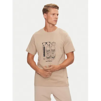 Zdjęcie New Balance T-Shirt Sport Essentials Graphic MT43902DRW Beżowy Regular Fit