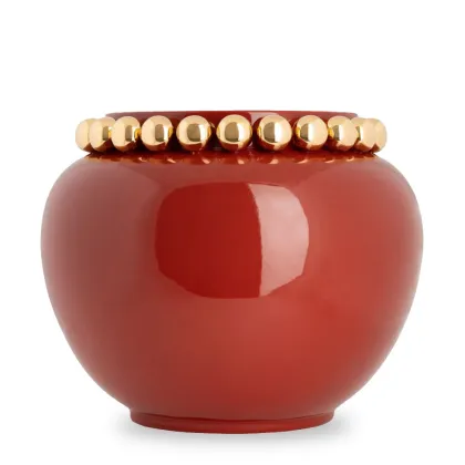 Picture Large pottery pot with balls H.38xL.46xD.Int.30 cm