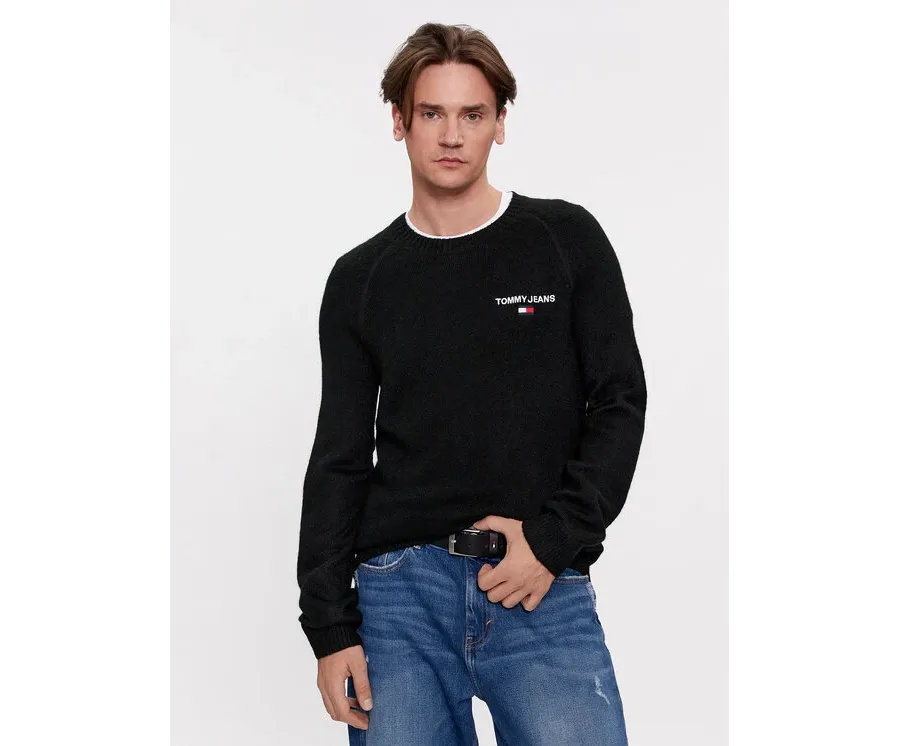 obrazek 1 Tommy Jeans Sweter DM0DM17756 Czarny Regular Fit