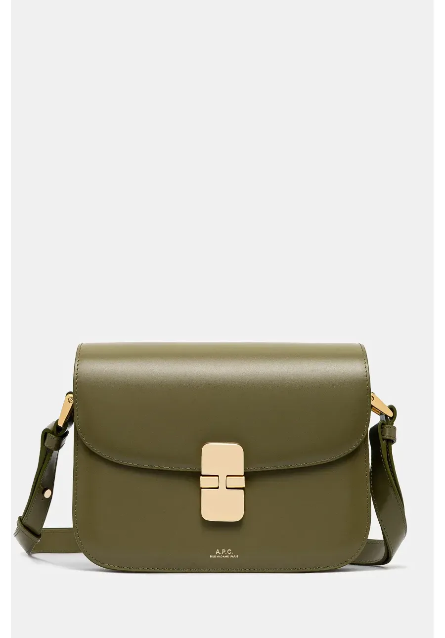obrazek 1 A.P.C. torebka skórzana Sac Grace Small kolor zielony