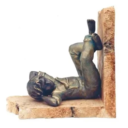 Picture A unique bookend - a lying boy